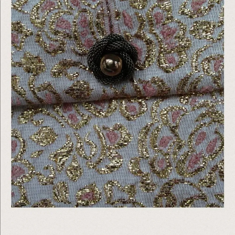 Nina Ricci Gold Rose Jacquard Print Jacket 10 NWT - Picture 7 of 7